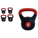 Ud. Kettlebell PVC rojo/negro talla 8 kg.