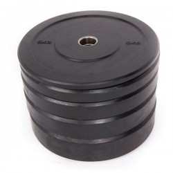 Juego 5 Black Rubber Bumper Plate de 5 a 25 kg.