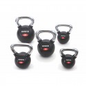 Juego 8 Kettlebells Juego 8 Kettlebells de caucho con mango cromado de 4 a 24 kg.de caucho con mango cromado de 4 a 24 kg.