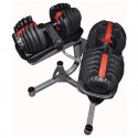 Set de Mancuernas ajustables de 2 a 24 kg.