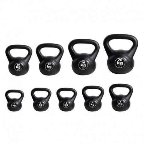 Juego de 9 Kettlebell de vinilo de 2 a 20 kg.