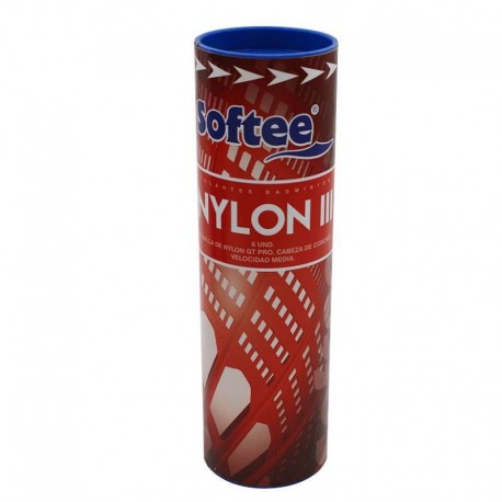 Volantes Bádminton Softee "NYLON III', Bote de 6 Ud.