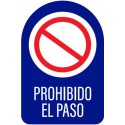 Vinilo adhesivo prohibido el paso