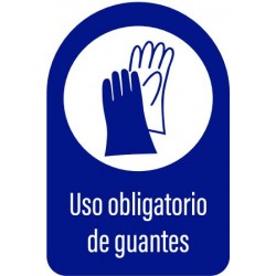 Vinilo adhesivo uso obligatorio de guantes