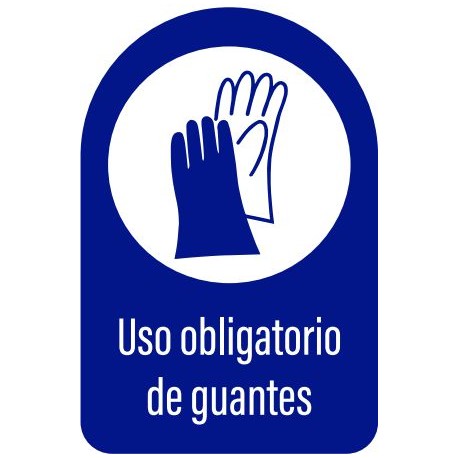 Vinilo adhesivo uso obligatorio de guantes