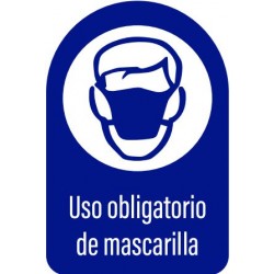 Vinilo adhesivo uso obligatorio de mascarilla