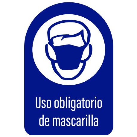 Vinilo adhesivo uso obligatorio de mascarilla